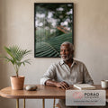 Quadro Decorativo Folha de Palmeira - Toque Tropical Único em escritorio moderno - quadros decorativos para sala
