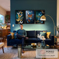 Quadro Decorativo Fascinante Renovação - Dança das Borboletas em sala de estar moderna - quadros decorativos para sala