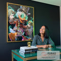 Elegância e Riqueza: Quadro do Pato Luxuoso em escritorio moderno - quadros decorativos para sala