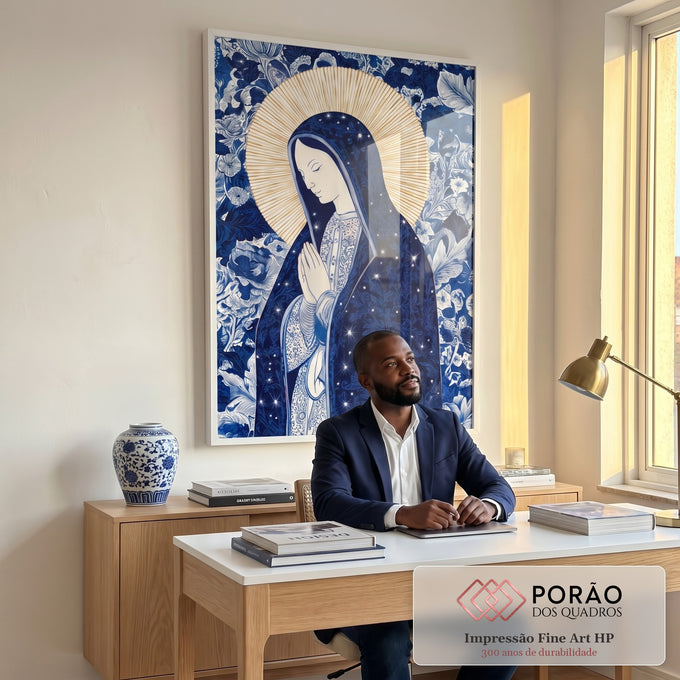 Quadro Decorativo Serene Devotion em escritorio moderno - quadros decorativos para sala