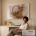 Quadro Decorativo Abstrato Elegante em escritorio moderno - quadros decorativos para sala