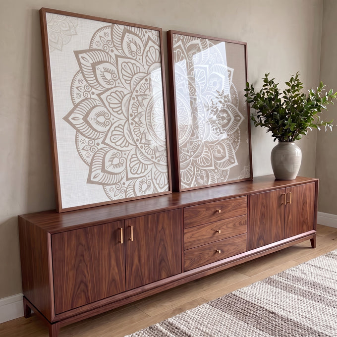 Quadro Decorativo Mandalas Paz - Sua Casa em Harmonia em ambiente decorado - quadros decorativos para sala