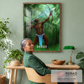 Quadro Decorativo: Oxossi em Cores Vibrantes em escritorio moderno - quadros decorativos para sala