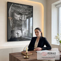 Quadro Decorativo: A Redenção em Preto e Branco em escritorio moderno - quadros decorativos para sala