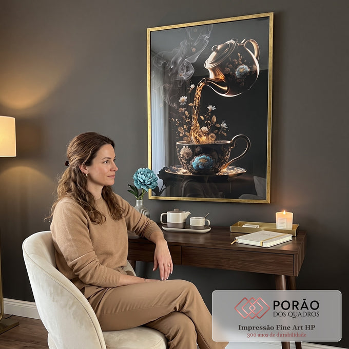 Quadro Decorativo Encantador: Harmonia na Cozinha em escritorio moderno - quadros decorativos para sala