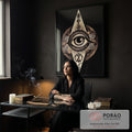 Quadro Decorativo Olhares Secretos Maçonaria - Exclusivo em escritorio moderno - quadros decorativos para sala