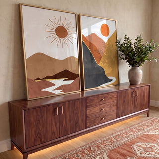 Quadro Decorativo Esplendor Natural: Inspiração Única em ambiente decorado - quadros decorativos para sala
