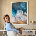 Quadro Decorativo Praia Serene em escritorio moderno - quadros decorativos para sala