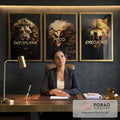 Quadro Decorativo Disciplina, Execução e Foco - Inspiração e Estilo para Sua Decoração em escritorio moderno - quadros decorativos para sala