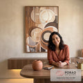 Quadro Decorativo Abstrato Rústico - Elegância e Estilo para Sua Parede em escritorio moderno - quadros decorativos para sala