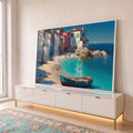 Quadro Decorativo Serenidade na Costa Mar em ambiente decorado - quadros decorativos para sala