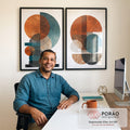 Quadro Decorativo Minimalista em Duo em escritorio moderno - quadros decorativos para sala
