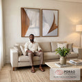 Quadro Decorativo: Escada Espiral - Charme Minimalista em sala de estar moderna - quadros decorativos para sala