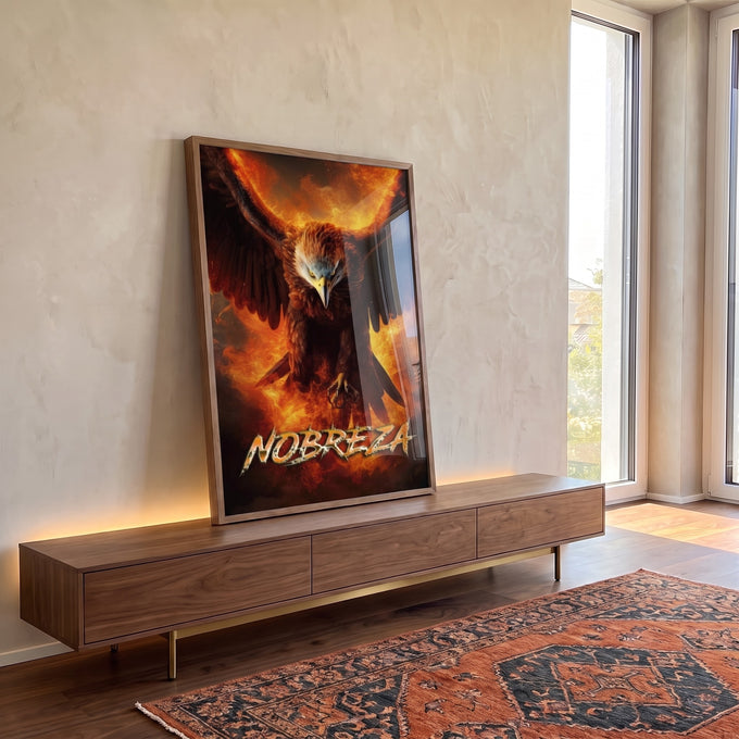 Quadro Decorativo Águia Nobreza - Arte Premium para Sua Decoração em ambiente decorado - quadros decorativos para sala