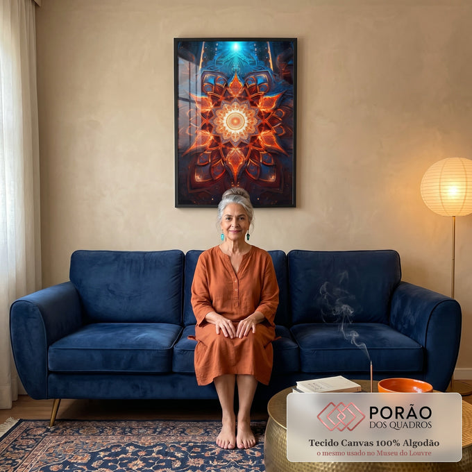 Quadro Decorativo: Mandalas que Energizam Seu Ambiente em sala de estar moderna - quadros decorativos para sala