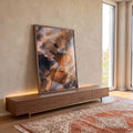 Quadro Decorativo Elegância Natural Serene Leaves em ambiente decorado - quadros decorativos para sala