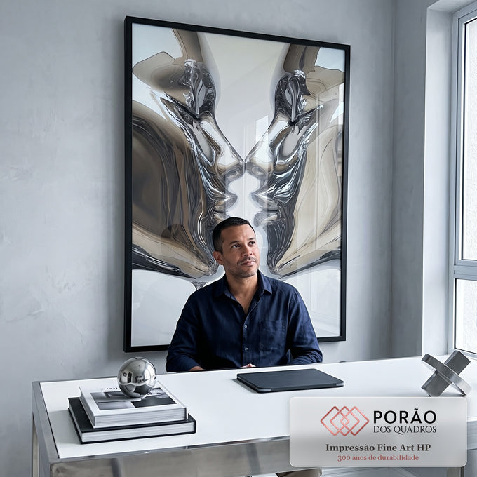 Quadro Decorativo Amor 3D A Arte do Amor em escritorio moderno - quadros decorativos para sala