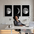 Quadro Decorativo Mistério Lunar: Transforme seu Ambiente em escritorio moderno - quadros decorativos para sala