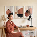 Quadro Decorativo Abstrato Tranquilidade em escritorio moderno - quadros decorativos para sala