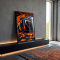 Quadro Decorativo Supercarro em Bosque Outonal em ambiente decorado - quadros decorativos para sala