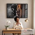 Quadro Decorativo O Leão e o Salvador: Inspiração Única em escritorio moderno - quadros decorativos para sala