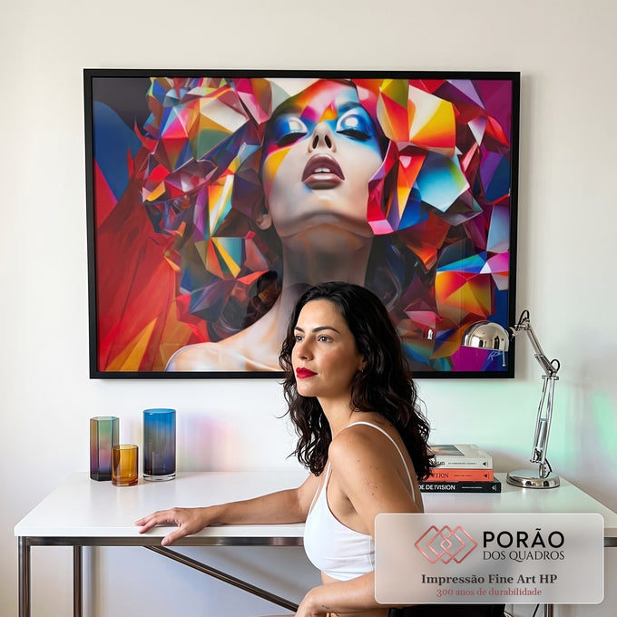 Quadro Decorativo: Renascer em Cores Deslumbrantes em escritorio moderno - quadros decorativos para sala