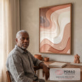 Quadro Decorativo Ondas de Terra em escritorio moderno - quadros decorativos para sala
