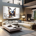 Quadro Decorativo Borboleta em Movimento - Toque Elegante - quadros decorativos para sala 1 Tela, 1 Tela Horizontal - em quarto contemporaneo
