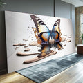 Quadro Decorativo Borboleta em Movimento - Toque Elegante - quadros decorativos para sala 1 Tela, 1 Tela Horizontal - em ambiente decorado