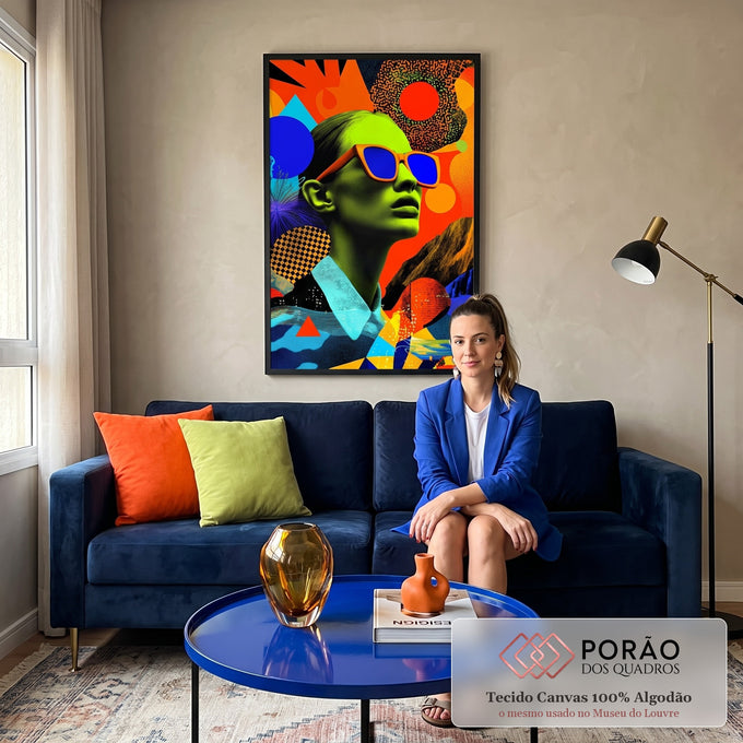 Quadro Decorativo Liberdade em Cores: Moderno Vibrante em sala de estar moderna - quadros decorativos para sala