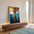 Quadro Decorativo: O Chamado do Oceano - Toque de Azul em ambiente decorado - quadros decorativos para sala