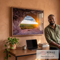 Quadro Decorativo Caverna ao Amanhecer: Ilumine seu Lar em escritorio moderno - quadros decorativos para sala