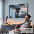 Quadro Decorativo Reflexão Divina: Toque de Fé e Cor em escritorio moderno - quadros decorativos para sala