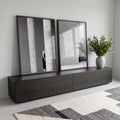 Quadro Decorativo: Essência Urbana em Preto e Branco em ambiente decorado - quadros decorativos para sala