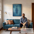 Quadro Decorativo: Baleia Oceano - Chama Para Aventura em sala de estar moderna - quadros decorativos para sala