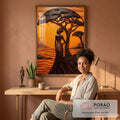 Quadro Decorativo Afro Força e Tradição em escritorio moderno - quadros decorativos para sala