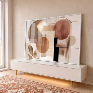 Quadro Decorativo Abstract Harmony Sophisticated em ambiente decorado - quadros decorativos para sala