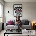 Quadro Decorativo: Jogo de Luz em Esculturas Monocromáticas em sala de estar moderna - quadros decorativos para sala