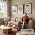 Quadro Decorativo: Oasis Terroso - Arte que Inspira Serenidade em sala de estar moderna - quadros decorativos para sala