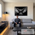 Quadro Decorativo A Elegância da Coruja em sala de estar moderna - quadros decorativos para sala