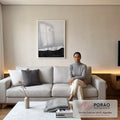Quadro Decorativo Elegância Monocromática: Luxo Moderno em sala de estar moderna - quadros decorativos para sala