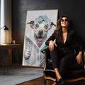 Quadro Decorativo Cão Leitor - Humor e Estilo para Seu Lar - quadros decorativos para sala 1 Tela Vertical, 3 Telas - em quarto contemporaneo