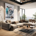 Quadro Decorativo Vibrante: Vaca Leitora em Momento Único - quadros decorativos para sala 1 Tela Vertical, 3 Telas - em living room premium