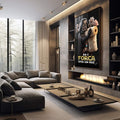 Quadro Decorativo: Inspire Força Jedi em Você - quadros decorativos para sala 1 Tela Vertical, 3 Telas - em living room premium