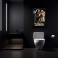 Quadro Decorativo: Inspire Força Jedi em Você - quadros decorativos para sala 1 Tela Vertical, 3 Telas - em ambiente decorado