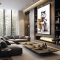 Quadro Decorativo Soldado Galáctico: Aventura e Paixão - quadros decorativos para sala 1 Tela Vertical, 3 Telas - em living room premium