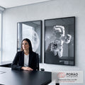 Quadro Decorativo Explorador Lunar: Desperte sua Imaginação em escritorio moderno - quadros decorativos para sala