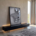 Quadro Decorativo Amor Eterno: Enlace de Almas em Prata em ambiente decorado - quadros decorativos para sala