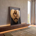 Quadro Decorativo: Inspiradora Oração de Jesus em ambiente decorado - quadros decorativos para sala