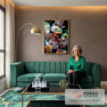 Elegância e Riqueza: Quadro do Pato Luxuoso em sala de estar moderna - quadros decorativos para sala